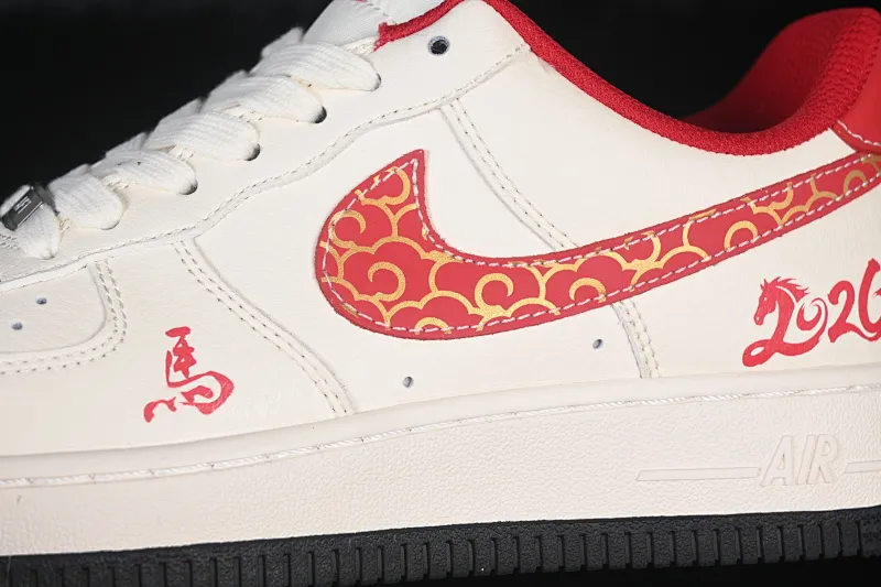 All categories Nk Air Force 1 Air Force series Nk Air Force 1 Low Air Force low-top Nike Air Force 1'07 Low Year of the Horse limited edition Auspicious rice red hook Air Force 1 low-top casual sneakers MZ9588-820